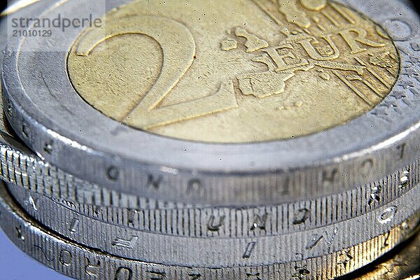 Netherlands  November 2023. Two euro coin  isolated on white