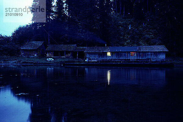 A remote house  Pack Creek  Alaska  USA.