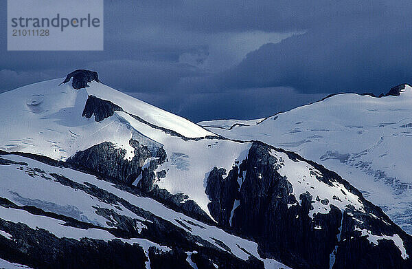 A snowy peak  Alaska  USA.