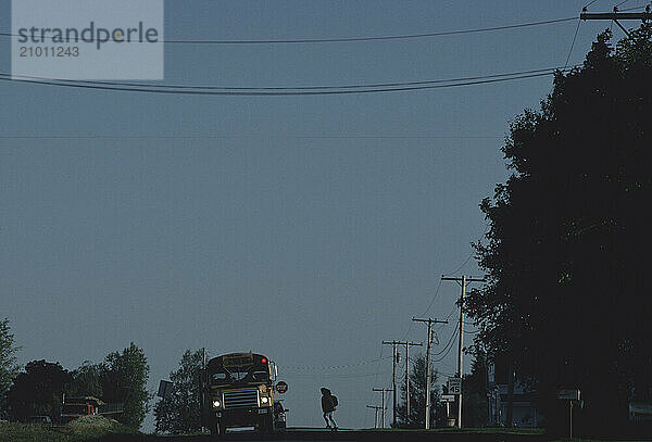 School Bus and child.