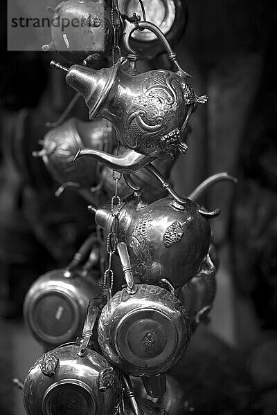 Tea pots for sale in Marrekesh  Morocco