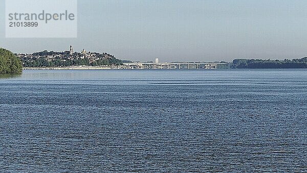 Danube river near Zemun city Serbia