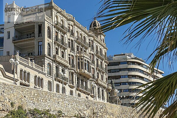 Sophisticated house at the Balcó del Mediterrani viewpoint overlooking the bay of Tarragona  Spain  Europe