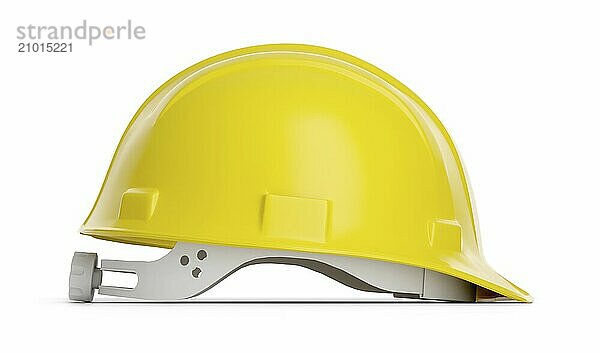 Yellow construction hard hat isolated on a white background