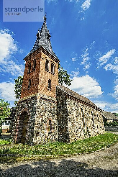 Klepzig village church  Wiesenburg Mark  Brandenburg  Germany  Europe