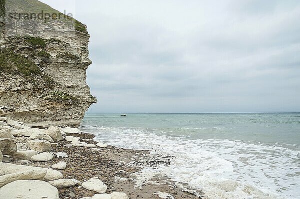 The Bulbjerg bird cliff on the Jutland North Sea coast in Denmark