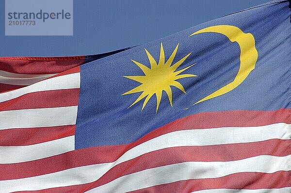 Closeup of the flag of Malaysia