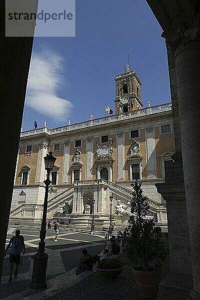 Senatorial Palace  Palazzo Senatorio  on the Capitol  Capitoline Hill in Rome  City Hall of the city  Rome  Italy  Europe