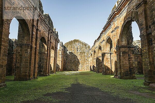 Part of the UNESCO site  Jesuit Missions of the Guaranis: Church  Ruins of Sao Miguel das Missoe  Rio Grande do Sul  Brazil  South America