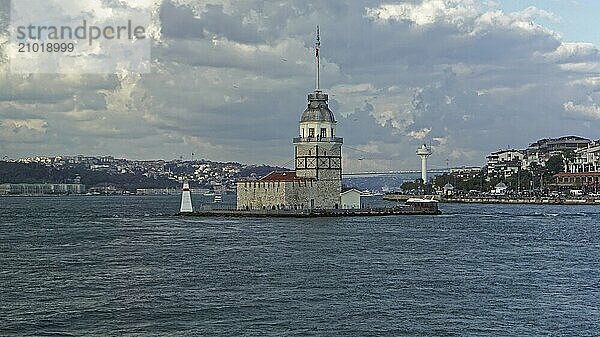 Maiden tower lighthouse in Istanbul Turkey