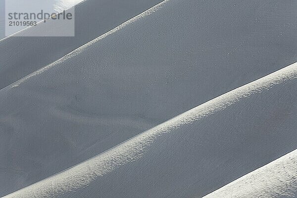 Dunes of snow in the hills of Castelluccio of Norcia  Italy  Europe