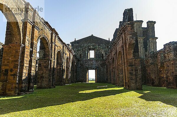 Part of the UNESCO site  Jesuit Missions of the Guaranis: Church  Ruins of Sao Miguel das Missoe  Rio Grande do Sul  Brazil  South America