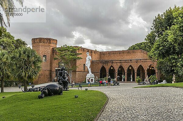 RECIFE  PE  BRAZIL  NOVEMBER 19  2019: The historic architecture of Instituto Ricardo Brennand museum in Recife  Pernambuco  Brazil  South America