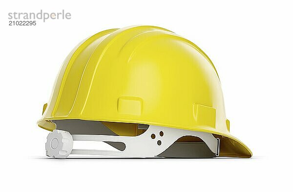 Yellow construction hard hat isolated on a white background