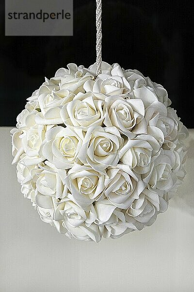 White roses flowers ball for wedding