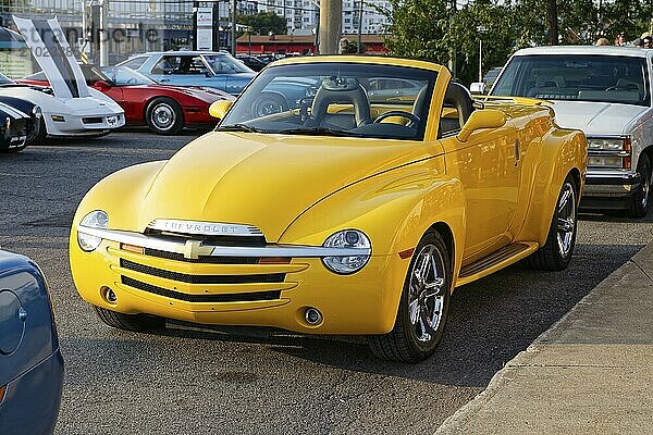 Automobile  car show  modern American car  Province of Quebec  Canada  North America