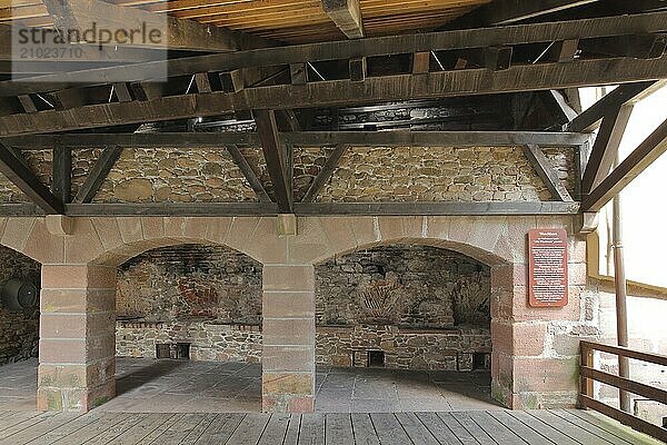 Historic laundry  water house  laundry room  washroom  building  Am Bach  Zell am Harmersbach  Ortenau  Southern Black Forest  Black Forest  Baden-Württemberg  Germany  Europe