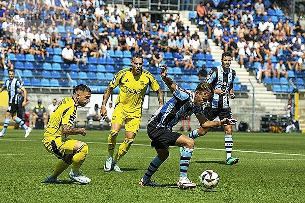 Football 3rd division  season 2024/25  matchday 4: Waldhof Mannheim vs. 1. FC Saarbrücken. On the ball: Nicklas Shipnoski (7  Waldhof Mannheim)