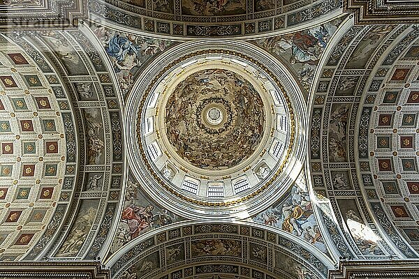 Interior Ceiling of Basilica of Sant'Andrea  Mantua  Mantova  Italy  Europe