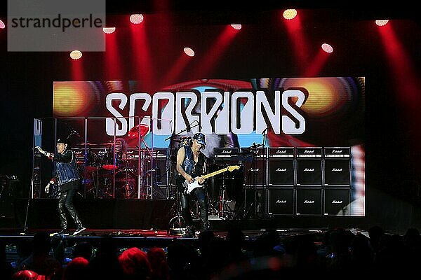 Hard rock band Scorpions at a concert in the Principality of Monaco