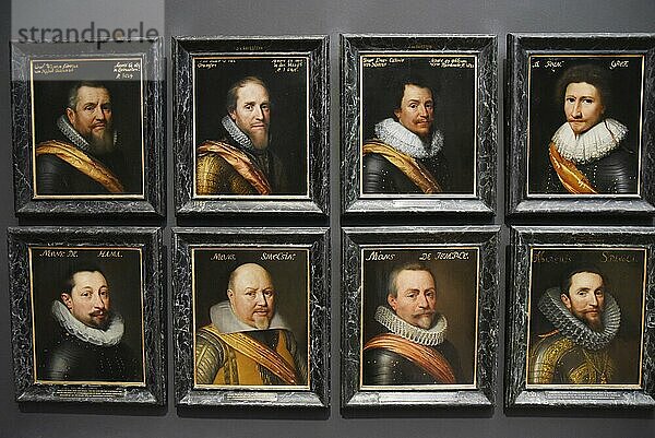 Amsterdam  Netherlands. January 20  2024. A series of portraits of regents at the Rijksmuseum in Amsterdam