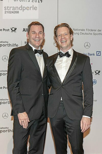 WIESBADEN  Germany  February 2nd  2019: Sven Gerich and husband at Ball des Sports 2019  Europe