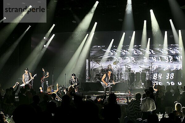 Hard rock band Scorpions at a concert in the Principality of Monaco