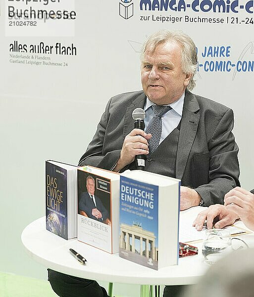 FRANKFURT AM MAIN  Germany  October 22 2023: Günther Krause (*1953  German academic  engineer  politician and businessman) portrait at the 75th Frankfurt Book Fair  Europe