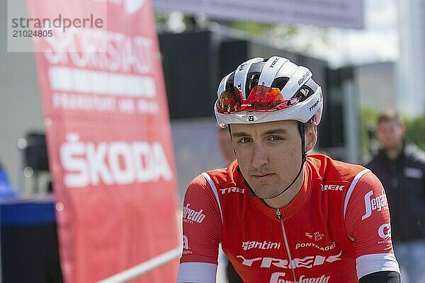 ESCHBORN  GERMANY  MAY 1st 2018: Nicola Conci (Trek-Segafredo) at Eschborn-Frankfurt cycling race