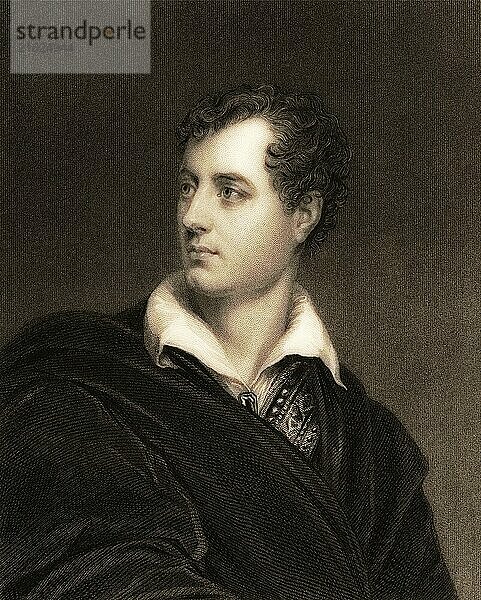 George Gordon Noel Byron  6th Baron Byron of Rochdale  1788  1824  British poet  digital edited