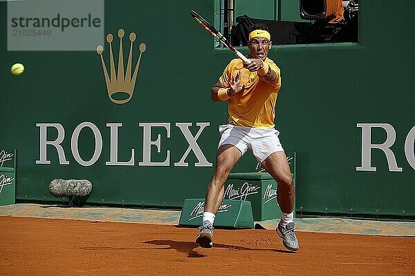 Spanish tennis player Rafael Nadal  Rolex Monte-Carlo Masters tennis tournament of the Masters 1000 ATP World Tour  Principality of Monaco