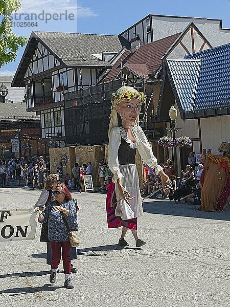 An editorial of a character in the Maifest parade in Leavenworth Washington. Maifest is held every weekend during the month of May