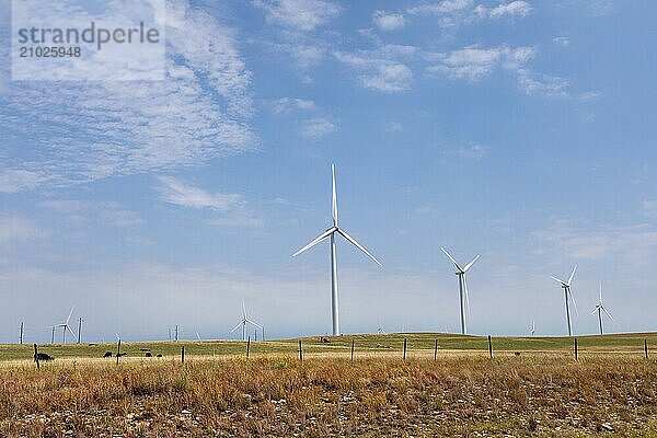 Osage Nation  Oklahoma  Wind turbines on the Osage Indian Reservation