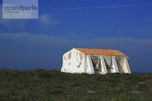 Historic assembly and court hall in the Fortaleza de Sagres  Vila do Infante  Sagres  Algarve  Portugal  Europe