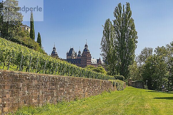 Johannisburg Castle in Aschaffenburg  Bavaria  Germany  Europe