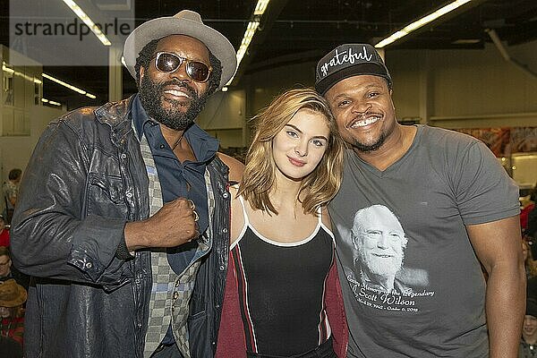 DORTMUND  GERMANY  November 3rd 2018: Chad L. Coleman  Brighton Sharbino and IronE Singleton at Weekend of Hell 2018  a two day (November 3-4 2018) horror-themed fan convention