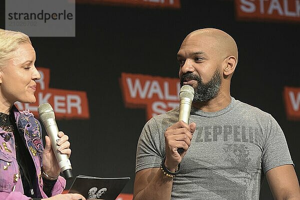 MANNHEIM  GERMANY  MARCH 17: Actor Khary Payton (Ezekiel on The Walking Dead) at the Walker Stalker Germany convention. (Photo by Markus Wissmann)