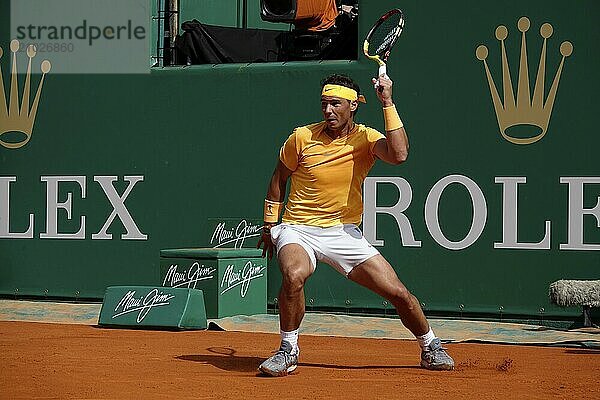 Spanish tennis player Rafael Nadal  Rolex Monte-Carlo Masters tennis tournament of the Masters 1000 ATP World Tour  Principality of Monaco