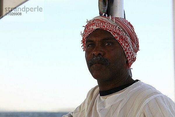 Portrait of an Arab with turban  Egypt  Africa