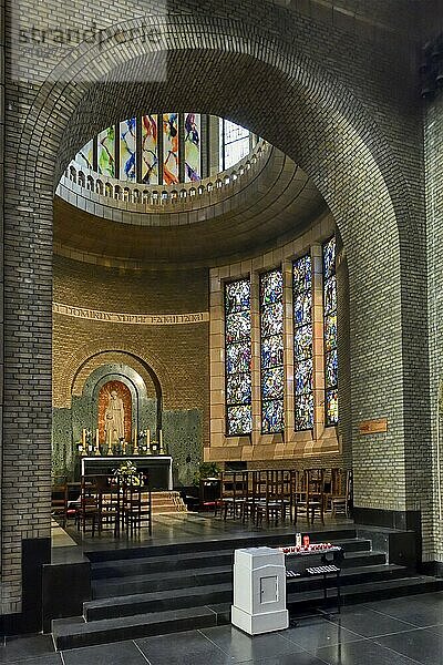 National Basilica of the Sacred Heart  Interior  Koekelberg  Brussels  Brabant  Belgium  Europe