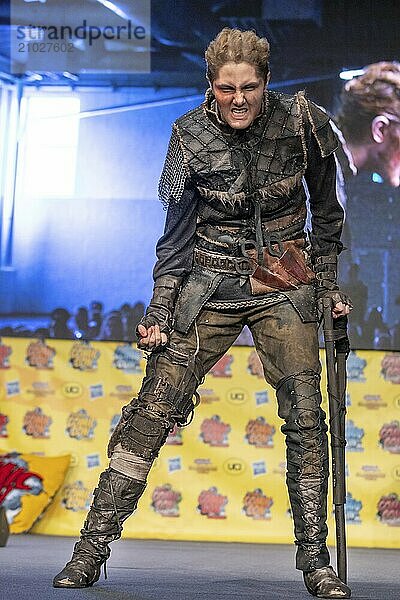 DORTMUND  GERMANY  December 1st 2018: Cosplayer The Trashqueen portrays the character Ivar the Boneless from Vikings (TV Show) at German Comic Con Dortmund  a two day fan convention