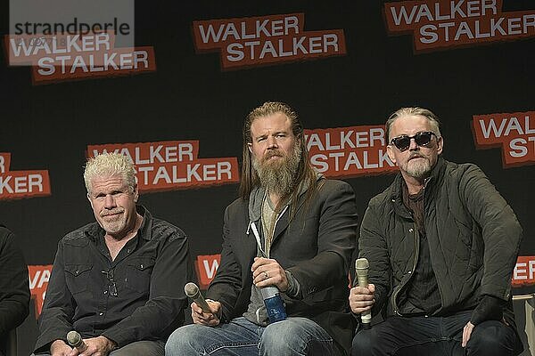 MANNHEIM  GERMANY  MARCH 17: (L to R) Actors  and (The Walking Dead) attend the Walker Stalker Germany convention. (Photo by Markus Wissmann)