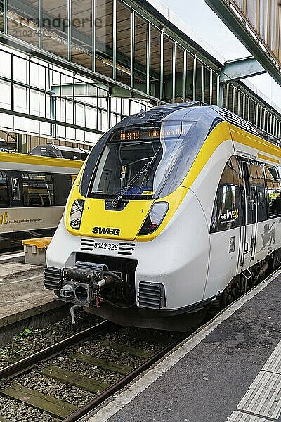 Bombardier Talent 3 regional train of SWEG at Stuttgart main station  Germany  Europe