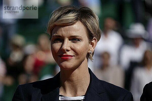 Princess Charlene of Monaco at the award ceremony Rafael Nadal after the final of the Rolex Monte-Carlo Masters 1000 ATP World Tour tennis tournament on Court Rainier III of the Monte-Carlo Country Club  Principality of Monaco