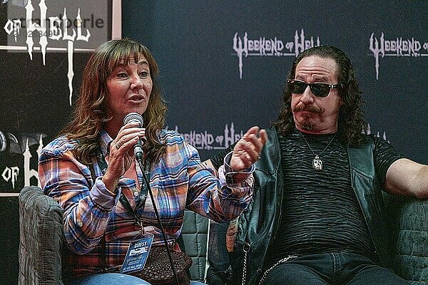 DÜSSELDORF-NEUSS  GERMANY  November 2nd 2019: Robbi Morgan and Ari Lehman at Weekend of Hell 2019  a two day (November 2-3 2019) horror-themed fan convention