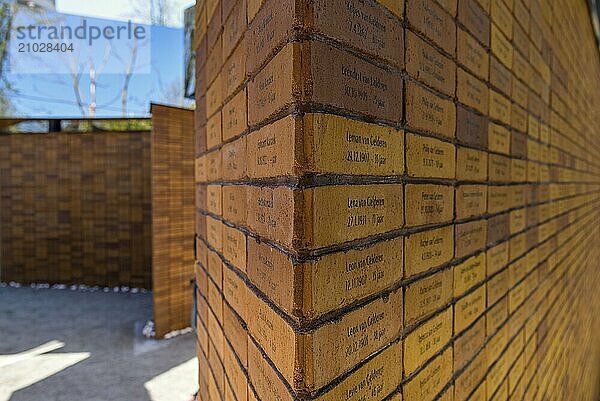 Amsterdam  Netherlands  April 2022. The holocaust names monument in Amsterdam.