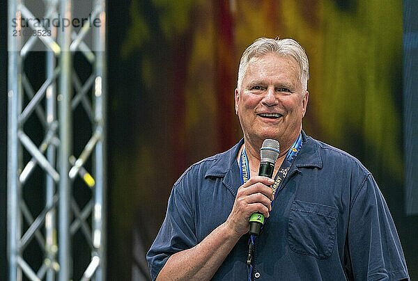 STUTTGART  GERMANY  JUN 29th 2019: Richard Dean Anderson (*1950  American actor  producer and composer) at Comic Con Germany Stuttgart  a two day fan convention