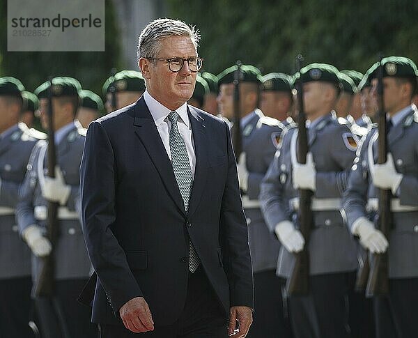 Keri Starmer  Prime Minister of the United Kingdom of Great Britain and Northern Ireland  during a reception at the Federal Chancellery in Berlin  28 August 2024