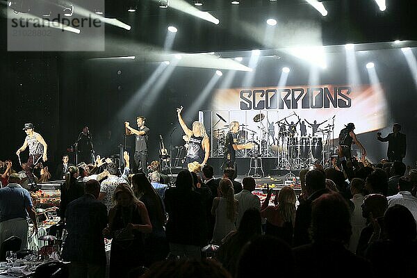 Hard rock band Scorpions at a concert in the Principality of Monaco