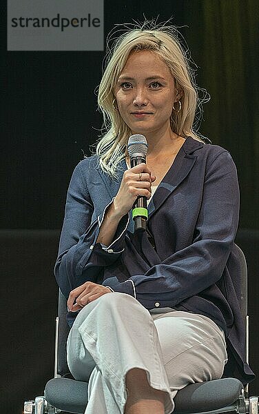 STUTTGART  GERMANY  JUN 29th 2019: Pom Klementieff (*1986  French actress) talks about her experiences in the movie industry at Comic Con Germany Stuttgart  a two day fan convention